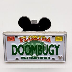 DOOMBUGY License Plate Mickey Hidden Collection Disney Cast Lanyard Pin 42034
